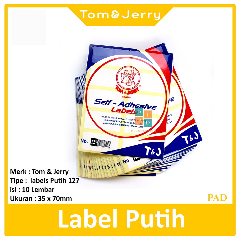 

Tom & Jerry Label Putih Paper No. 127 - 129 - Pad