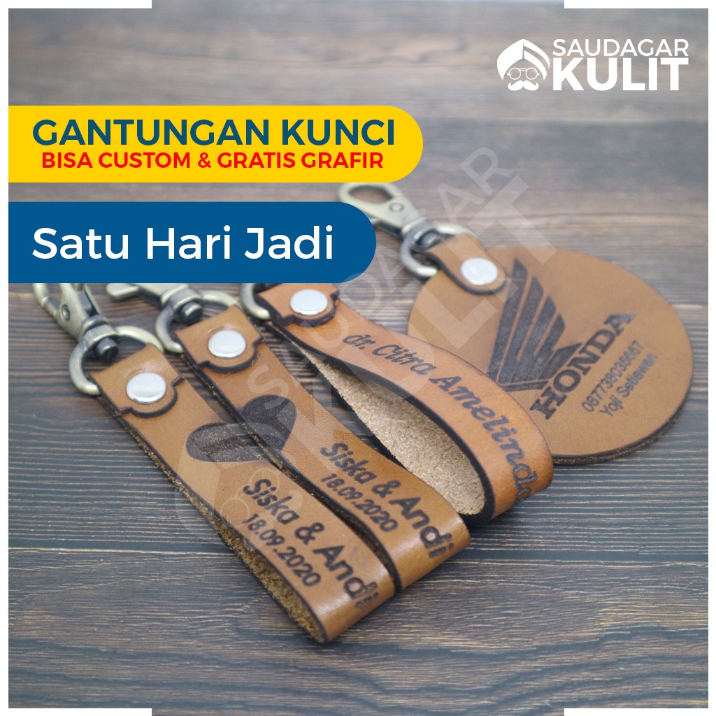 GANTUNGAN KUNCI KULIT ASLI HADIAH SOUVENIR NIKAHAN GANTUNGAN TAS KULIT ASLI