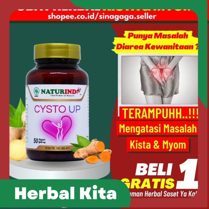 

Obat Herbal Kista Ovarium Bartholin Miom Myom Ampuh Cysto Up Naturindo - Cysto Up