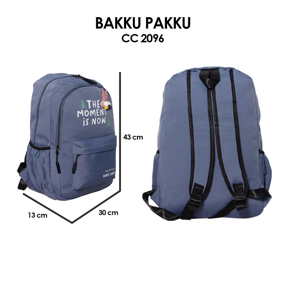 Tas Ransel Perempuan Remaja Bakku Pakku 2096 Fashion Korea Backpack Import
