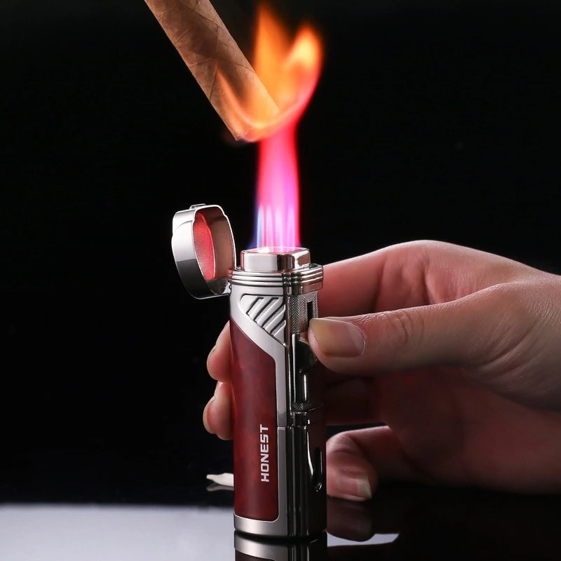 AKN88 - HONEST BCZ357 - Torch Butane Lighter 4 Jet Flame Korek Api Tahan Angin