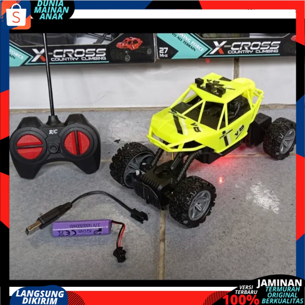 MAINAN ANAK MOBIL REMOTE CONTROL RC MONSTER CHARGE CROSS COUNTRY X CROSS BATERAI CAS