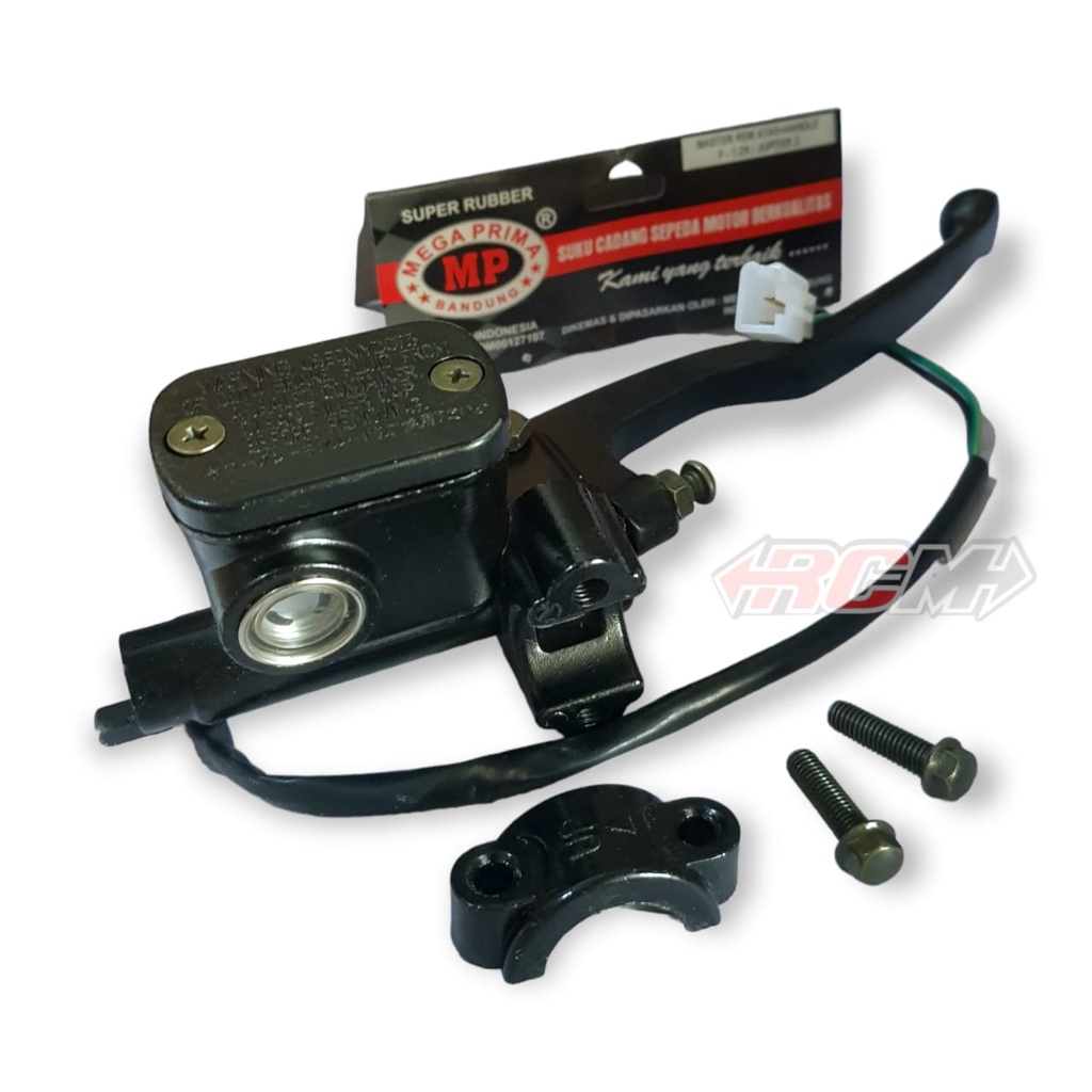 MASTER REM ATAS BRAKE PUMP HANDLE KANAN YAMAHA FIZR FIZ-R F1ZR F1Z-R VEGA JUPITER JUP Z CRYPTON HITAM BLACK ORI ORIGINAL MEGA PRIMA ASLI