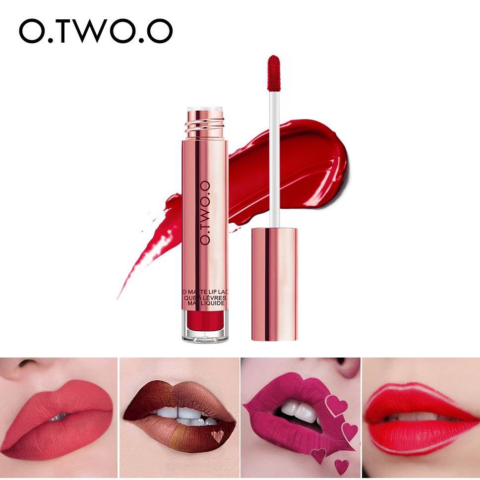 [Emperor] O.TWO.O LIPSTICK 12 WARNA ANTI AIR TAHAN LAMA LIPSTIK LIQUID LIP GLAZE LIPS VELVET MATTE