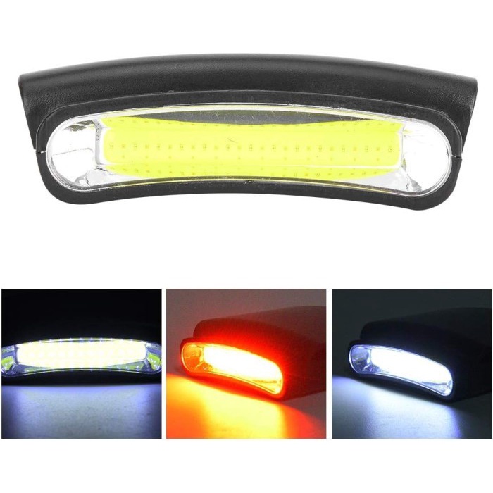 Senter Headlamp Clip On Topi LED COB M1800 3 LED Mode Lights