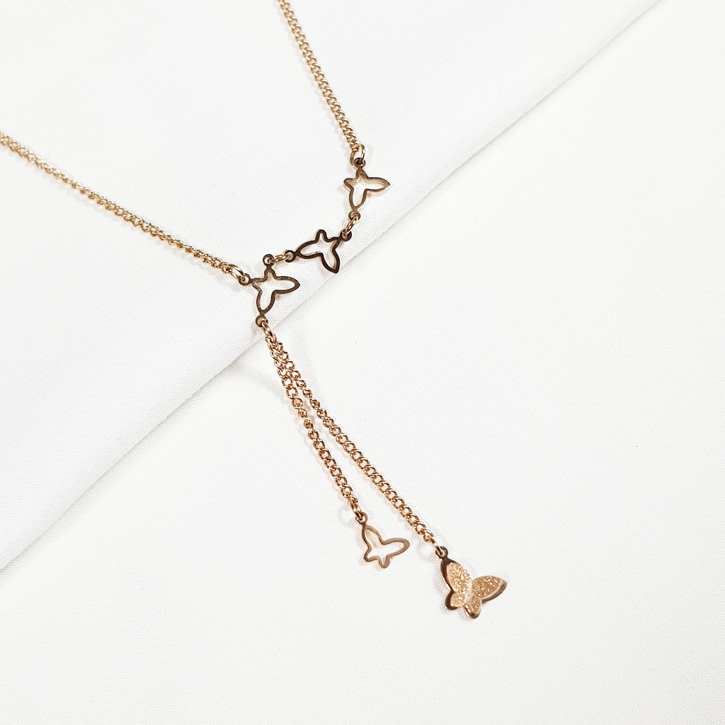 CICILIA - Kalung Titanium Wanita Butterflies