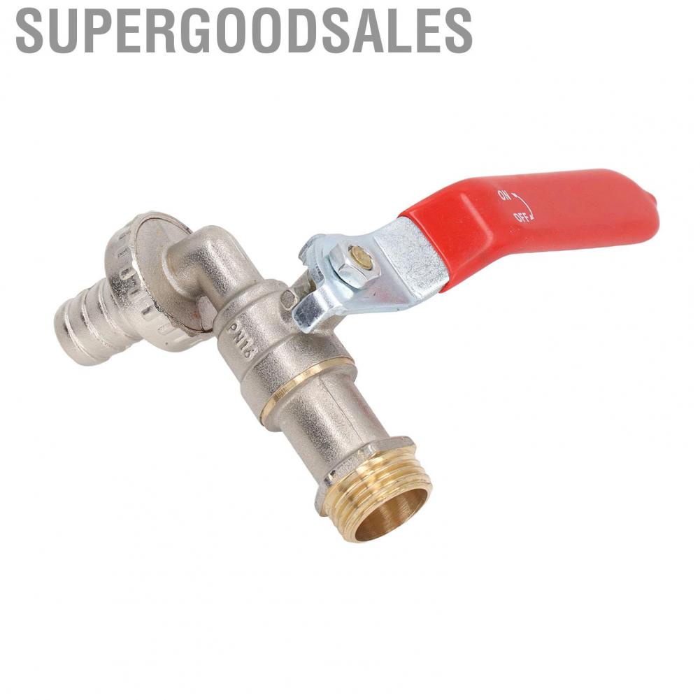 Supergoodsales Home Hose Faucet  1/2in Outlet 3/4in Inlet Corrosion Resistant Multifunctional Brass Water for Irrigation Household