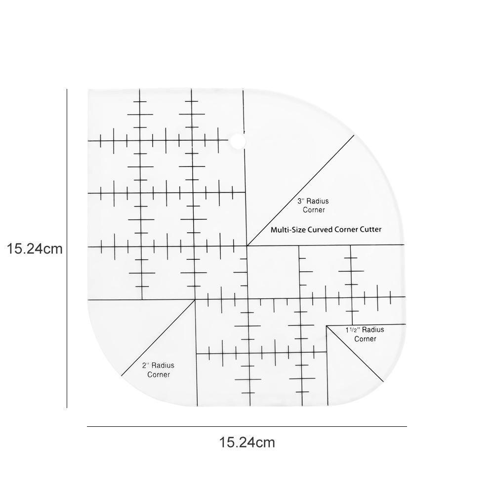 FISHSTICK Curve Ruler Desainer Akrilik Multifungsi Desain Pakaian Quilting Alat Jahit Tepi Bulat