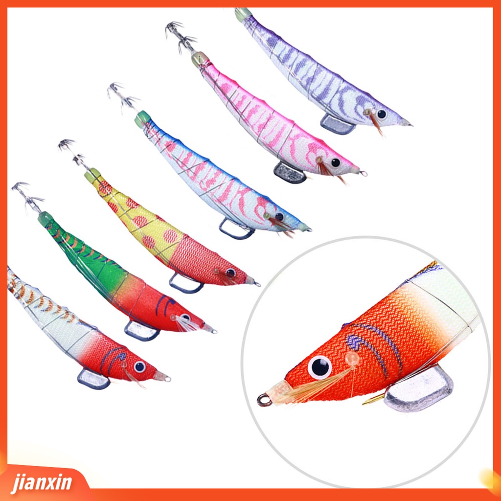 (In Stock) Umpan Umpan Pancing Dengan Kait Cumi-Cumi Simulasi 3D Fisheye 12cm /14.3g Luminous Udang Umpan Jigging Memancing Umpan Fishing Tackle