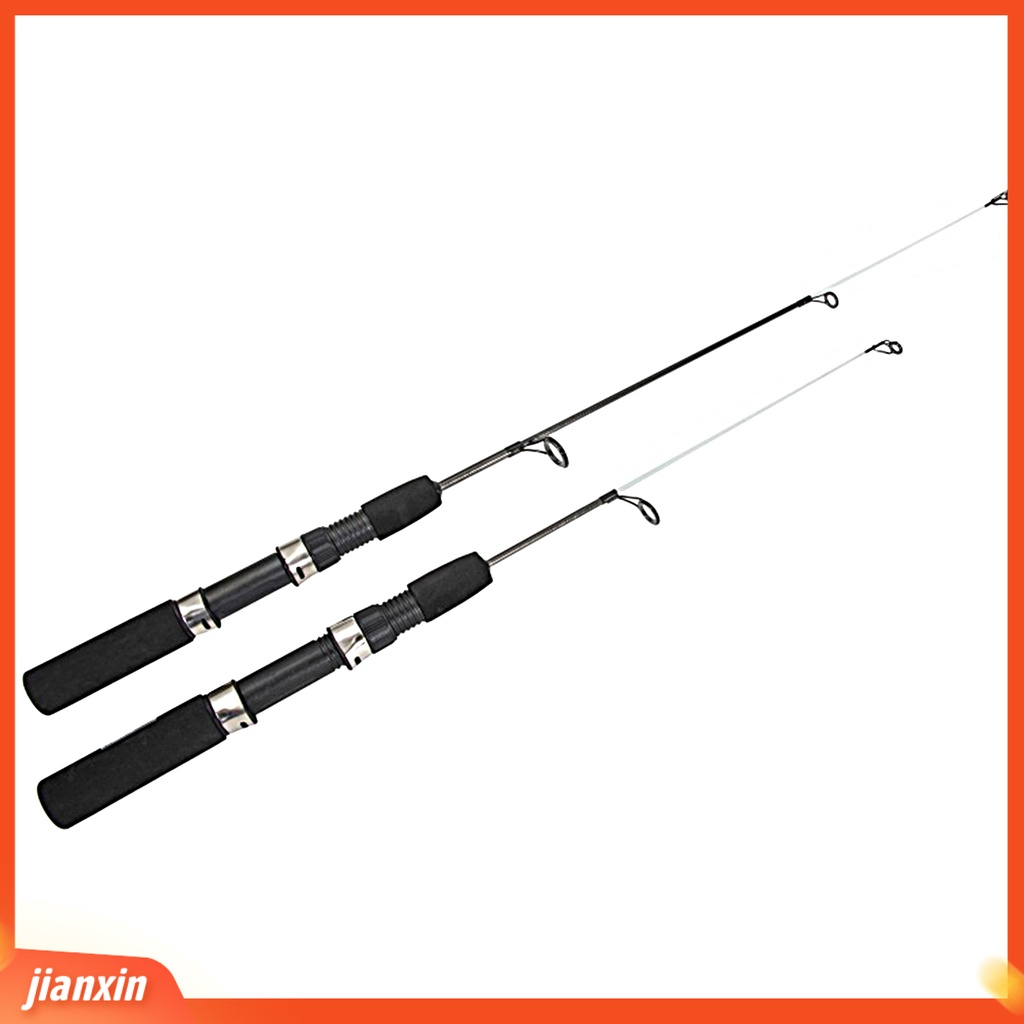 (In Stock) 50cm /67cm Winter Fishing Rod Telescopic Ultrashort Adjustable Guide Ring Ultralight Memancing Serat Karbon Dua/Tiga-Bagian Es Pancing Tiang Angling Gear