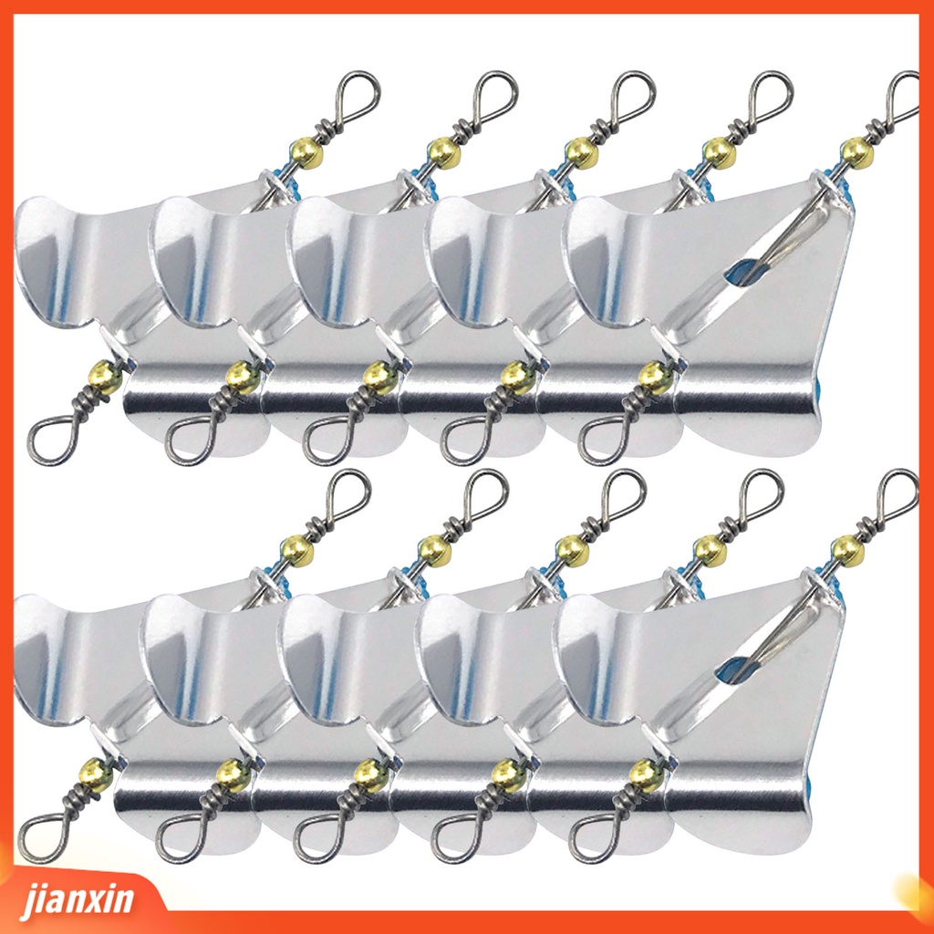 (In Stock) 10Pcs Lure Spinning Sequin Simple Instalasi Nyaman Membawa Sendok Umpan Ikan Profesional Universal Untuk Memancing