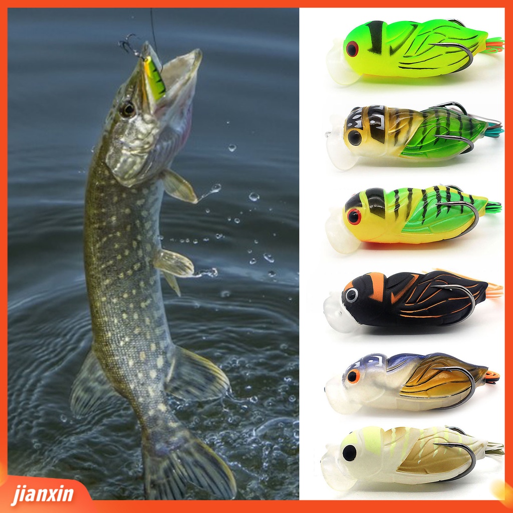 (In Stock) Kail Pancing Tajam Penembus Kuat Warna-Warni 12.6g Bionic Cicada Ikan Kecil Buatan Umpan Lembut Untuk Pecinta Memancing