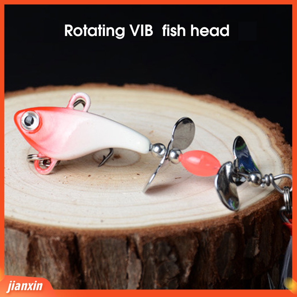 (In Stock) 13g 8.5cm 3D Mata Bercahaya Palsu Lure Dengan Bulu Berputar Spinner Payet Memancing Lure Fishing Tools