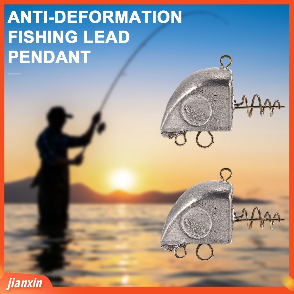 (In Stock) 30g /40g Kepala Memancing Kait Kekuatan Tinggi Anti-Gores Anti-Korosi Angling Cincin Logam Batang Laut Memimpin Liontin Memancing Luar Ruangan
