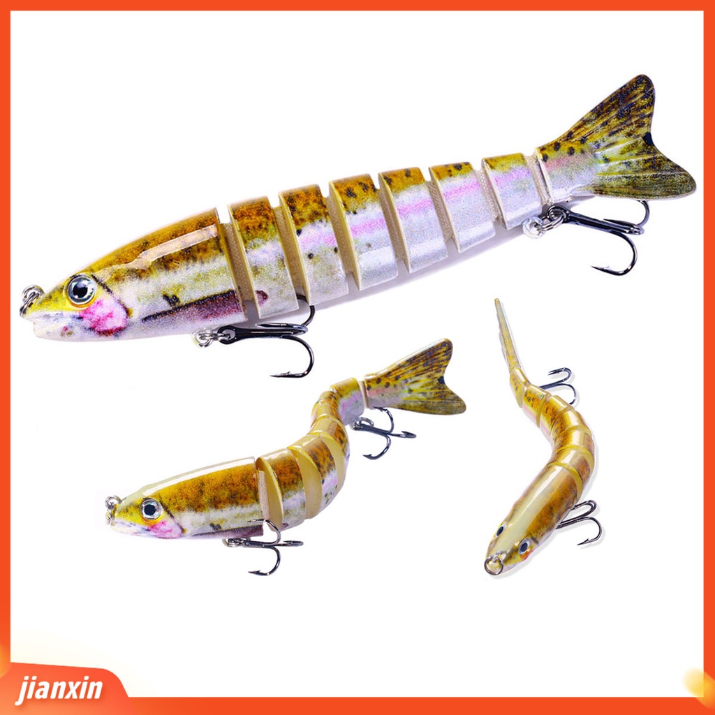 (In Stock) 12.8cm /18g Umpan Bionik Simulasi Mata Ikan Warna Terang Tampilan Realistis Fleksibel Desain Kait Treble Warna-Warni Simulasi Tinggi Umpan Pancing Perlengkapan Memancing