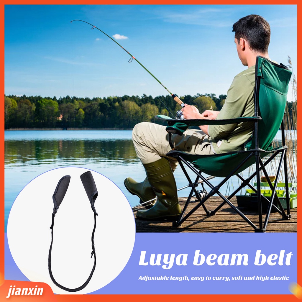 (In Stock) Tali Pancing Panjang Dapat Disesuaikan Elastisitas Tinggi Ekstra Lembut Tahan Aus Desain Pita Pengikat Shockproof Pancing Strapping Bungkus Pelindung Perlengkapan Memancing