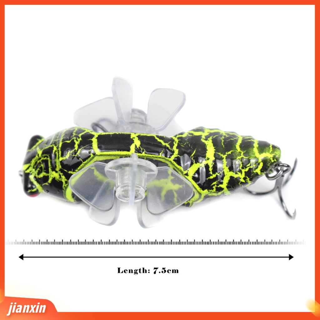 (In Stock) 15.5g 7.5cm Cicada Lure Hard Rotating Wheel ABS Insect Fishing Barb Hooks Umpan Buatan Untuk Outdoor