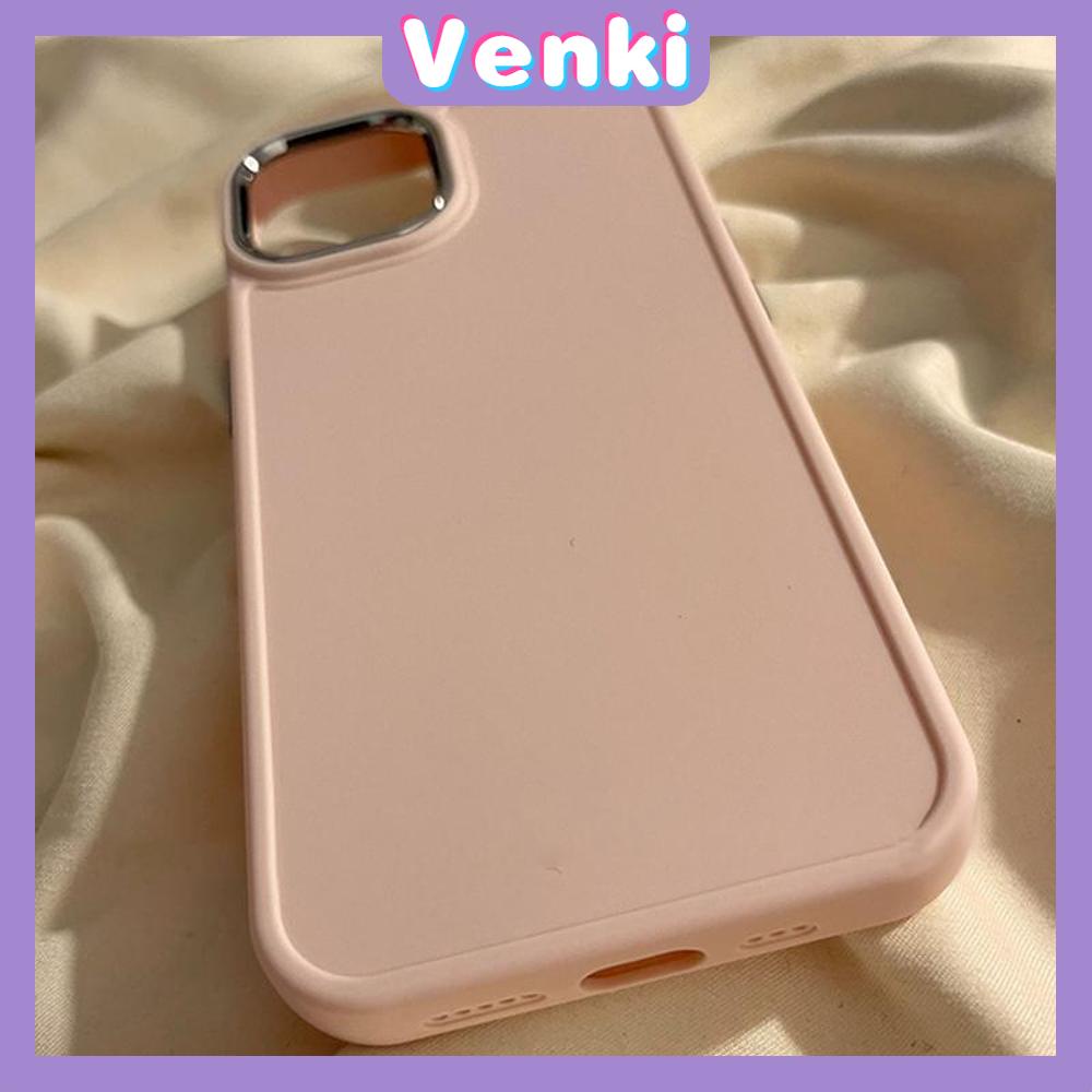 VENKI - Untuk iPhone 11 Casing Ponsel Lubang Halus TPU Kubus Rubik Plating Bingkai Lensa Casing Ponsel Anti Guncangan Casing Kamera Sederhana Kompatibel dengan iPhone 14 13 Pro max 12 Pro Max 11 7 8 Plus