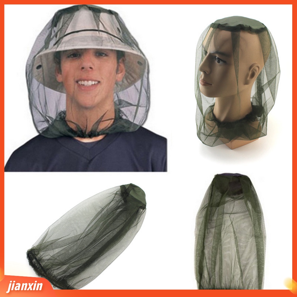 (In Stock) Outdoor Memancing Camping Anti Nyamuk Lalat Serangga Pelindung Wajah Penutup Jaring Jala