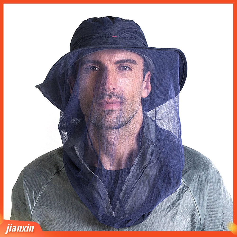 (In Stock) Unisex Mosquito Insect Bee Net Mesh Kepala Pelindung Wajah Topi Pancing