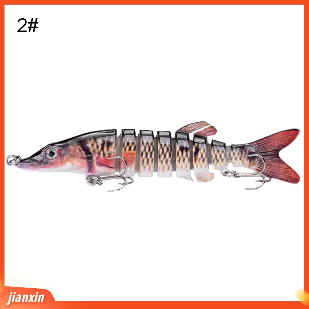 (In Stock) 12.5cm 21g Multi Jointed Fishing Artificial Lifelike Lure Wobbler Fish Swim Umpan