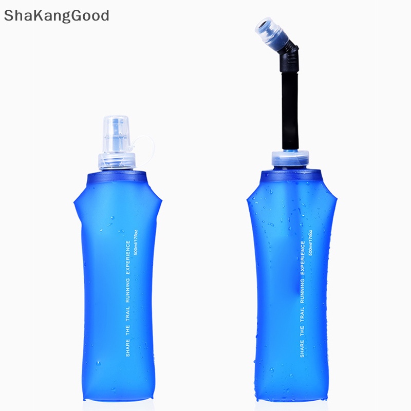 Botol Minum Silikon Soft Flask Lipat Selip Di Luar Ruangan Sport Traveling Running Kettle SKK