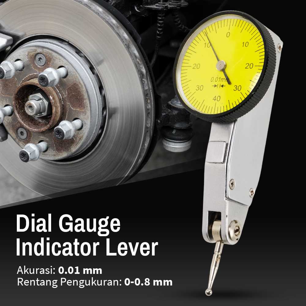 Alat Center Meain Bubut Dial Gauge Indicator Lever 0-0.8 mm - MTY-08