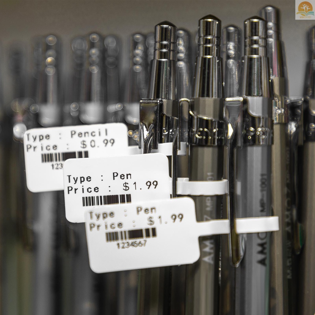 In Stock Niimbot Thermal Transfer Label Skicker Kertas PET Untuk B18 Label Printer Barcode Perhiasan Harga Size Nama Label Kosong Tahan Air Sobek 14x53mm 130sheets /roll Untuk Pr