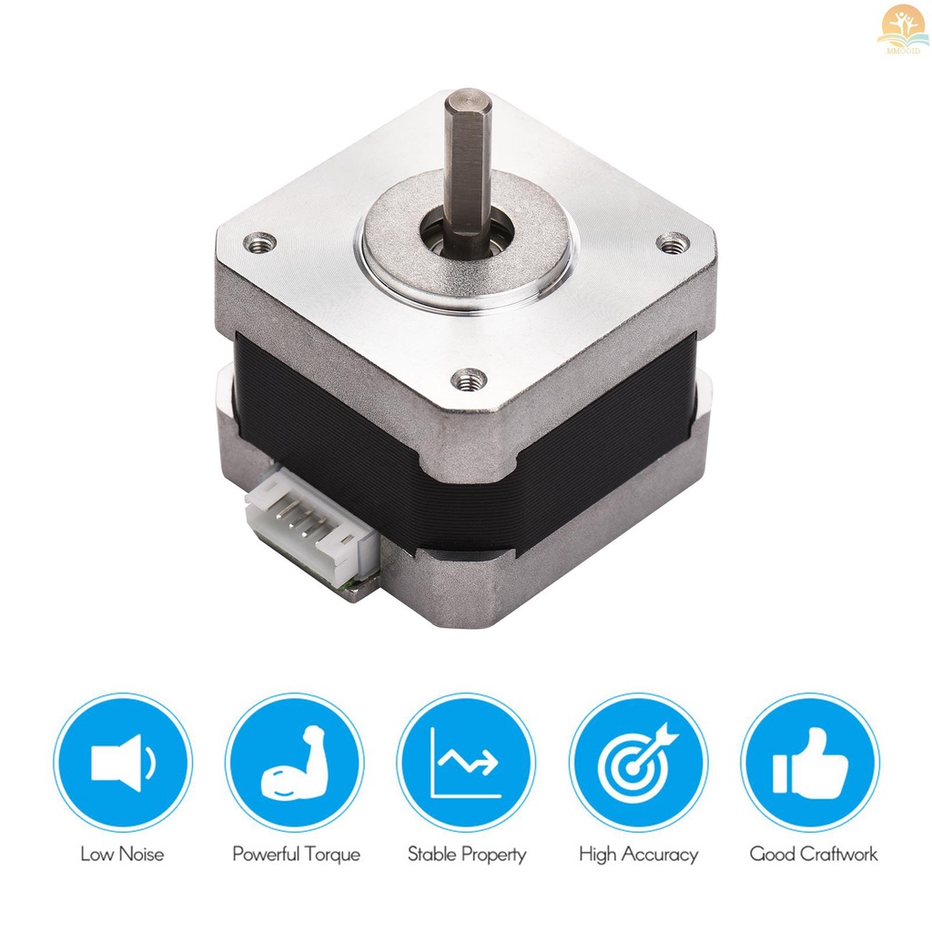 In Stock 3D Printer Parts 42-34 Stepper Motor 2phase 1.8 Derajat Step Angle 0.28N.M 0.8A Step Motor Untuk Creality CR-10 CR-10S Ender 3D Printer