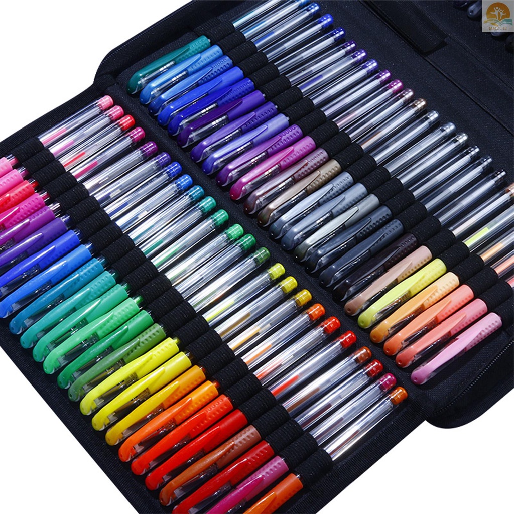 In Stock H&amp;B 60set Pena Gel Artis Warna Glitter Dengan 30warna Senada Isi Ulang Tips Halus Buku Mewarnai Untuk Menggambar Sketsa Alat Tulis Sekolah Supplier Aksesoris Kantor DIY Juga