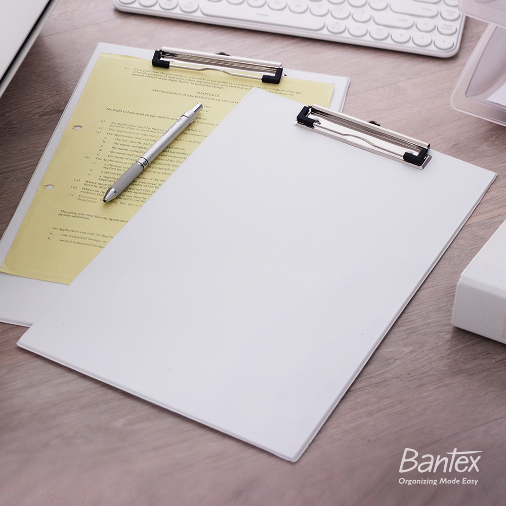 

[Artomas] Bantex Clipboard / Papan Jalan / Papan Ujian F4 Folio White 4205 07