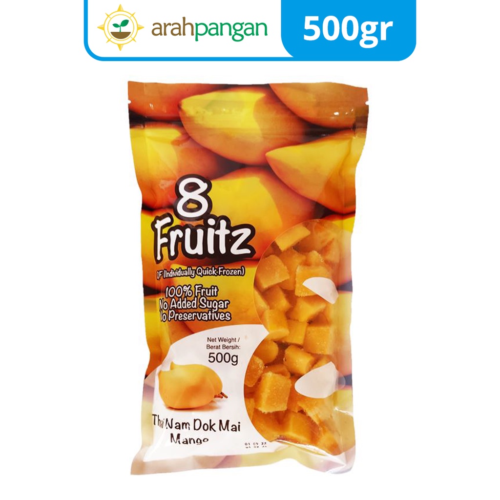 

8 Fruitz IQF Diced Mango Buah Frozen 500gr