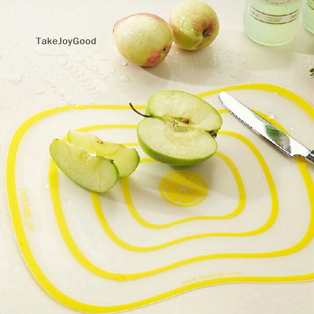 Takejoygood Talenan Plastik Dapur Cutg Flexible Chopping Vegetable Fruit Mat Board Ultra-Tipis QWP