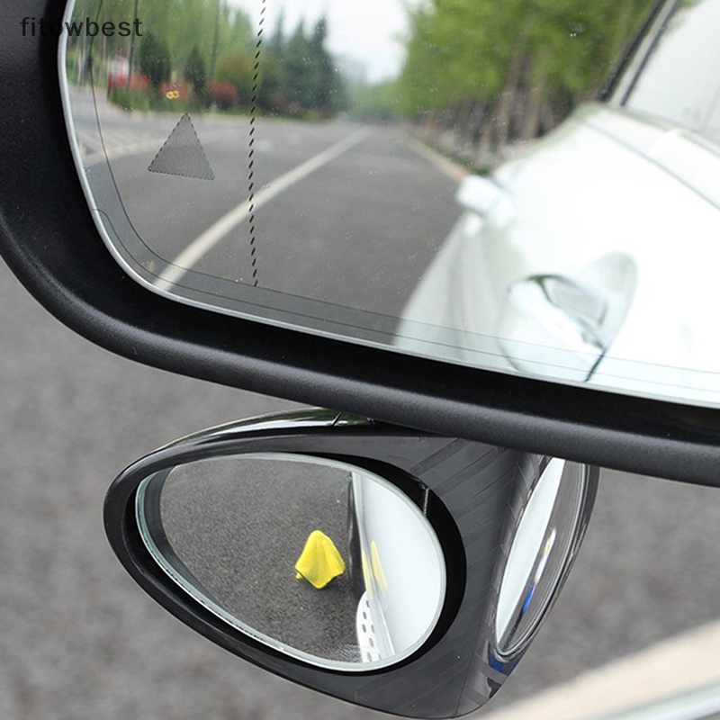 Ftid Kaca Spion Bulat Bolak Balik Mobil Roda Depan Belakang Tambahan Spion 360derajat QDD