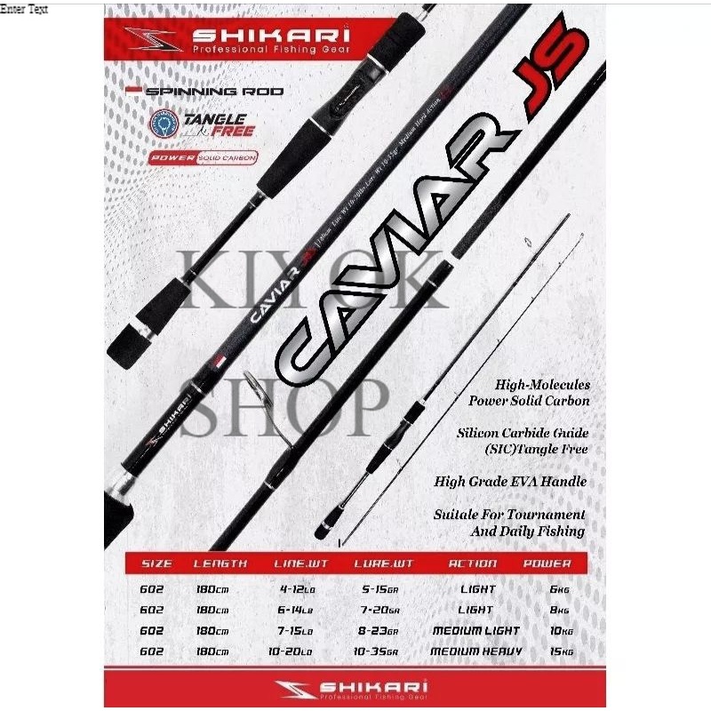 kiyok shop Joran Shikari Caviar Japan Style Carbon Solid 180cm Serupa Daido murah laris semarang