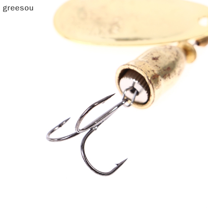 Greesou Blade Rotag Spinner Metal Lure Kuningan Umpan Sendok Buatan Fishing Tackle ID