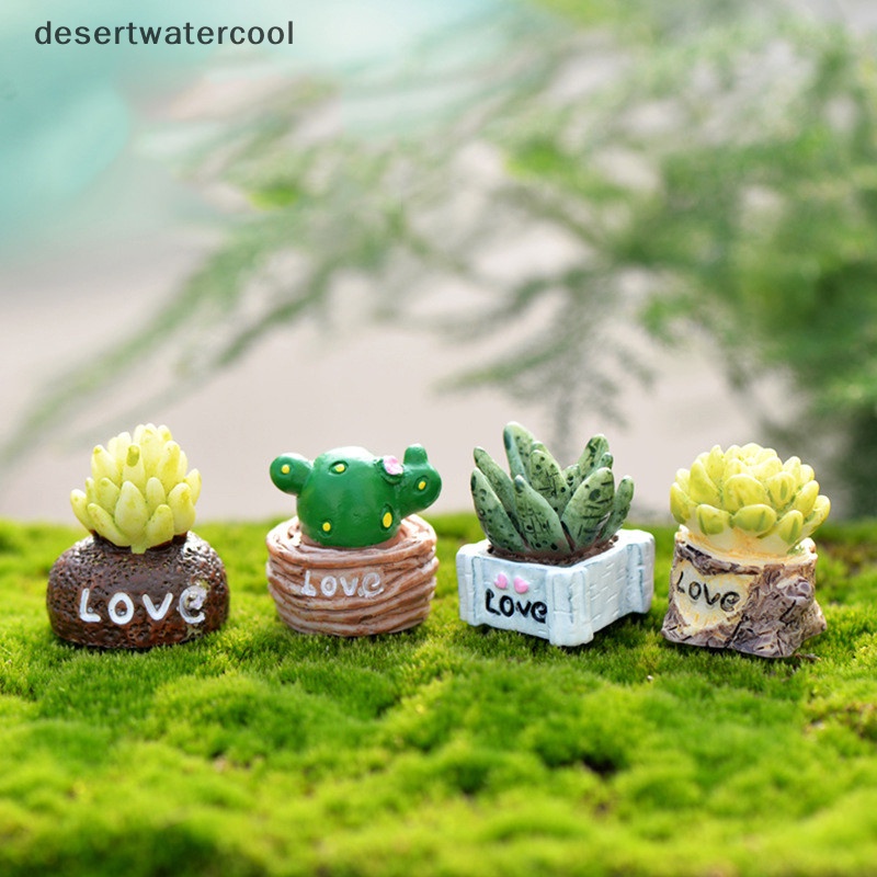 Deid 4Pcs Tanaman DIY Resin Peri Taman Kerajinan Dekorasi Miniatur Micro Gnome Terrarium Hadiah Martijn