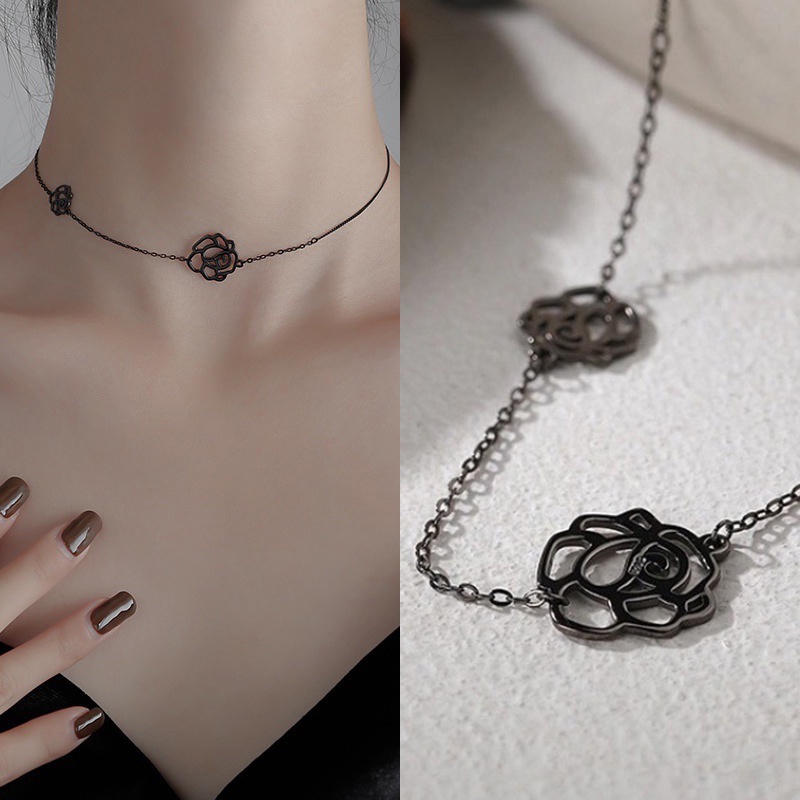 Kalung Bunga Bahan Alloy Populer Untuk Wanita