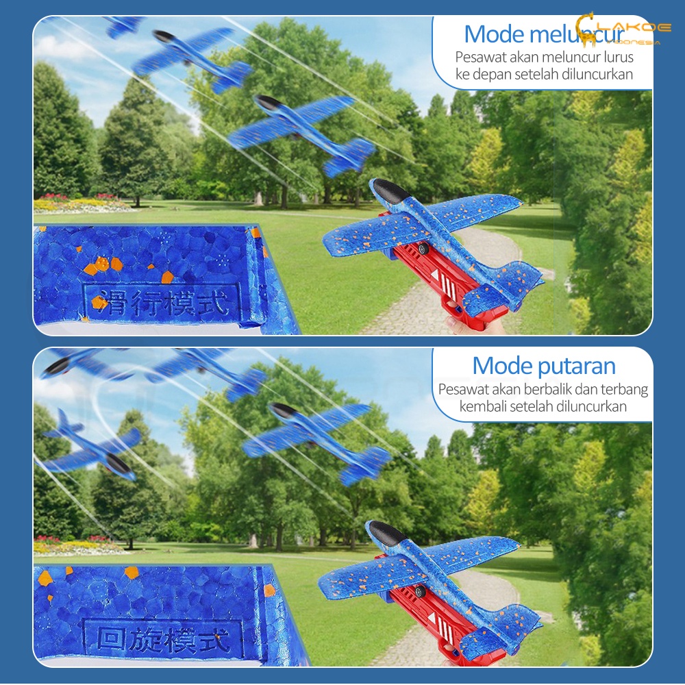 Lakoe Mainan Pistol Tembak Pesawat terbang air/Catapult Gun Anak/Mainan Tembakan Pistol Ketapel Pesawat