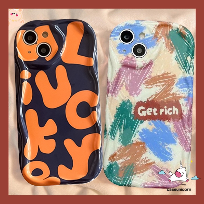 Kartun Art Doodle Inggris Case Untuk Infinix Hot 11 10 20 8 12 9 30 Main Cerdas6 7 6Plus 5panas8 10Lite 30i 9catatan12 G96 3D Wavy Curved Edge Colorful Lukisan Minyak Huruf Soft Cover