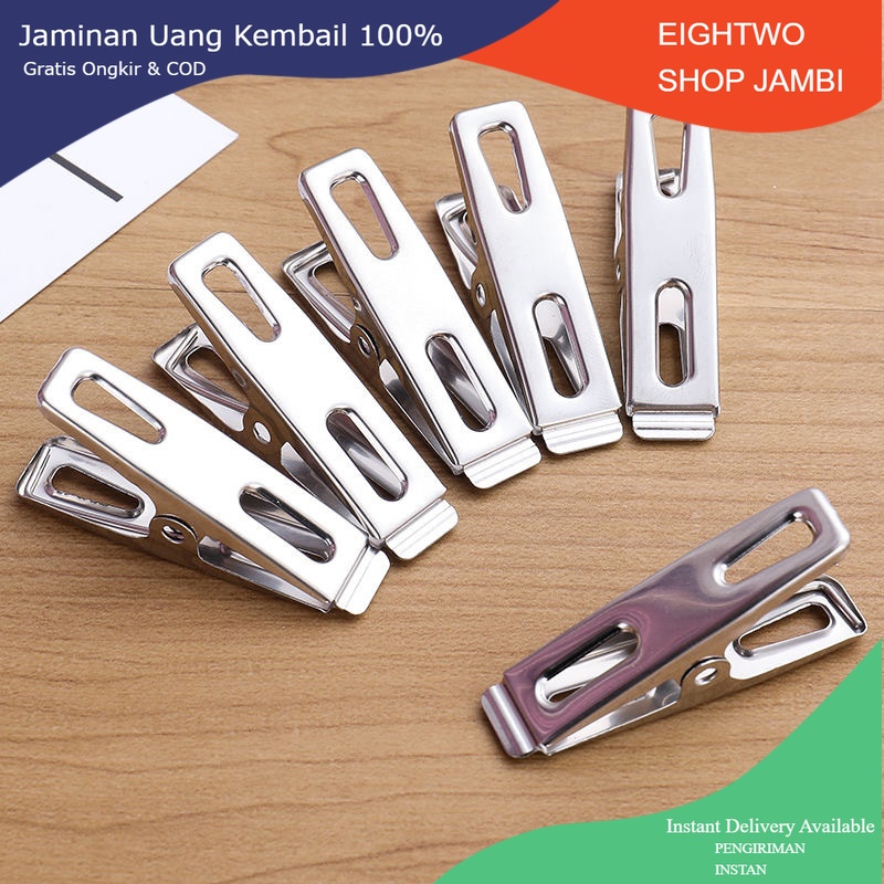 Jepitan jemuran Baju Stainless Steel Penjepit Jemuran Pakaian Bahan Besi Anti Karat Laundry Clip Jepit Baju Foto Serbaguna