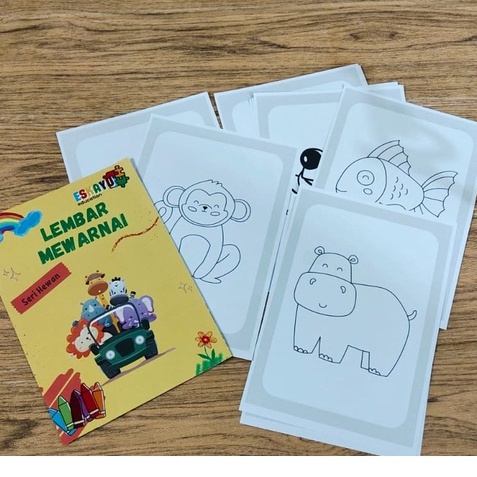 Eskayu education - LEMBAR MEWARNAI BALITA PAUD TK BUKU MEWARNAI MURAH LENGKAP CRAYON MURAH 3