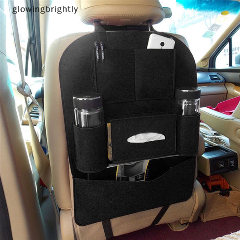 [glowingbrightly] New Auto Car Seat Back Multi-Saku Storage Bag Organizer Holder Aksesori Hitam TFX