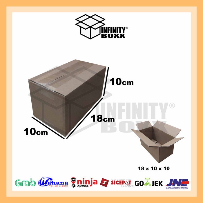 

kardus box packaging packing 18x10x10 cm SHEET POLOS