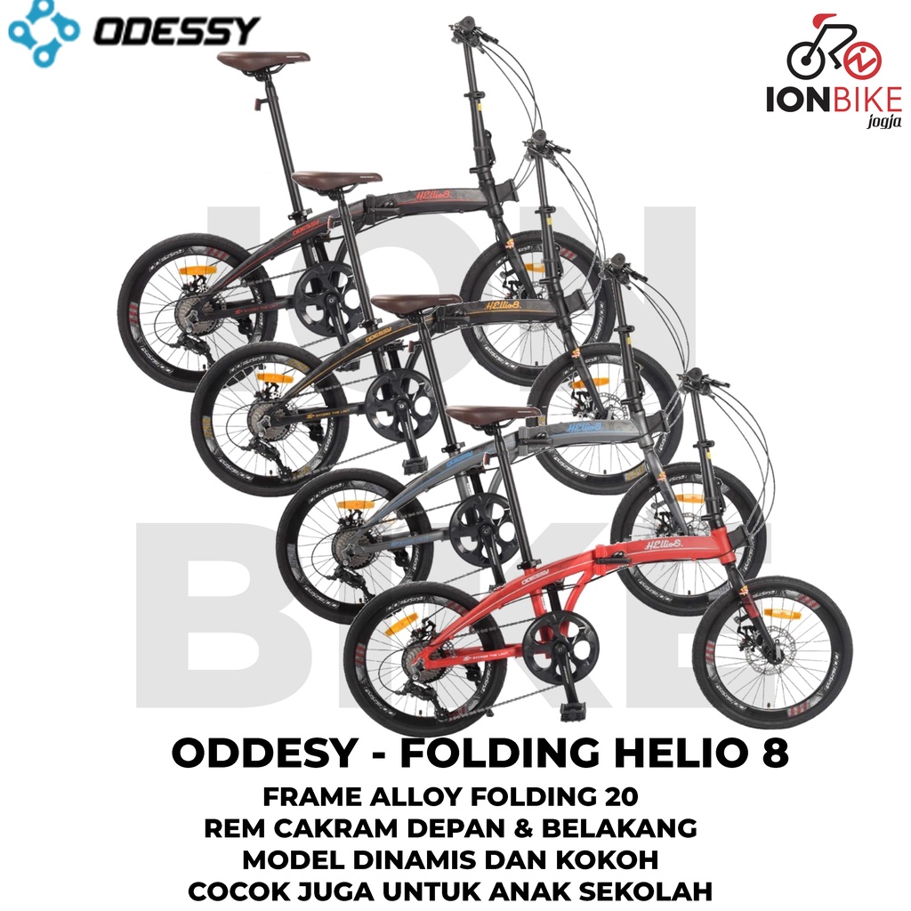 Sepeda Lipat 20 Odessy Helio 8 Alloy Terbaru Seli Folding Bike Murah Seli Anak Sekolah Dewasa Ibu He