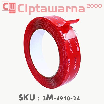 

3M VHB Double Tape Automotive 4910 Asli 24mm X 4.5M Bening