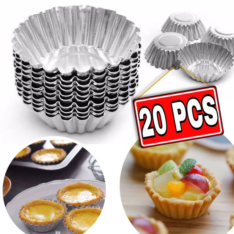 Cetakan pie mini/ pie susu /pie  buah / kue sus Alumunium  isi 20pcs