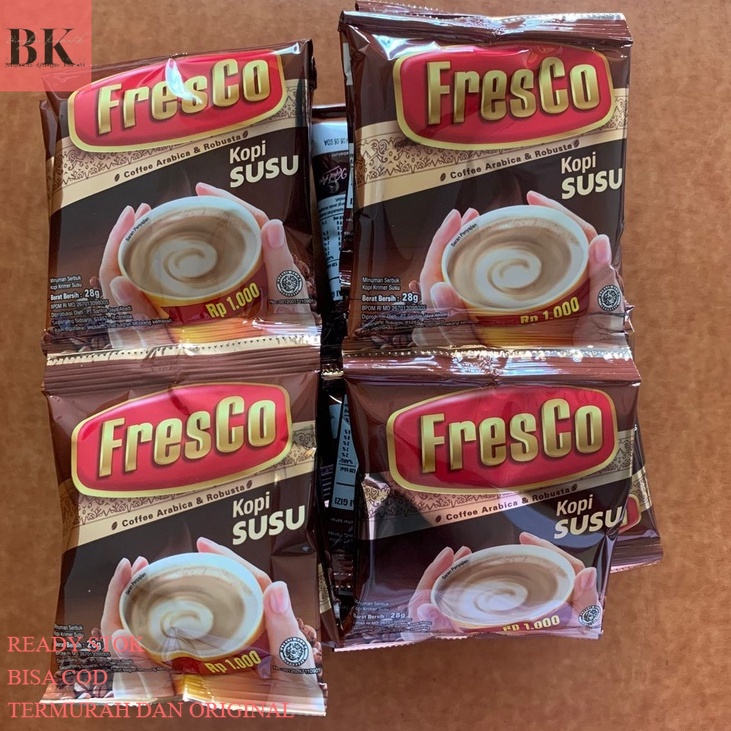 

(PERRENCENG ISI12PCS) Fresco Kopi Susu Renceng 12 sachet x 28 gram/Kopi Susu Fresco Renteng 12 sachet/Kopi Kapal Api Fresco (BK)