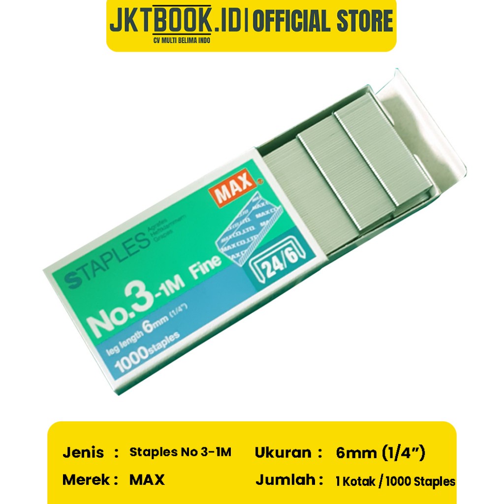 

Isi Staples MAX No.3-1M