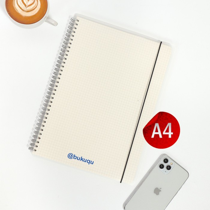 

Notebook Spiral Grid/Dot A4 By Bukuqu